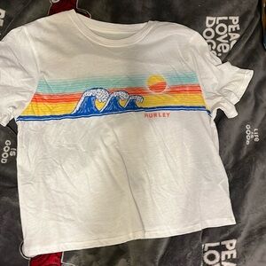 Hurley medium white crop top